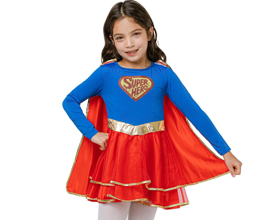 Role play-set for kids Super Hero Girl (dress, cape), size 110/120 cm